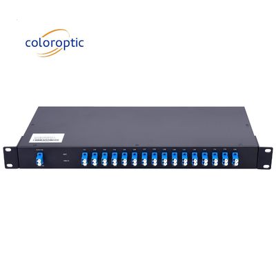 24 kênh DWDM Passive Optical Multiplexer / Demultiplexer 1RU Rack