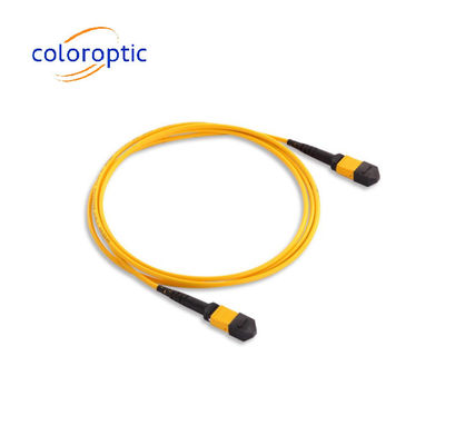 MTP / MPO Cáp gốc sợi quang màu vàng cho ứng dụng 40G / 100G