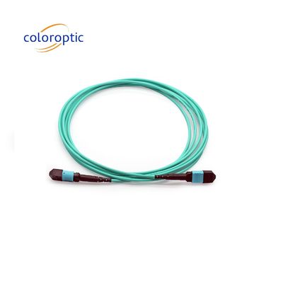 MTP MTP Phụ nữ đến phụ nữ sợi quang dây đệm OM3 100 / 400G PVC / LSZH