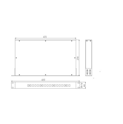 24 kênh DWDM Passive Optical Multiplexer / Demultiplexer 1RU Rack