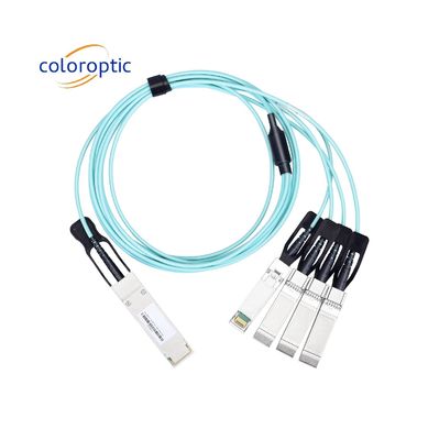 Cáp AOC DAC hoạt động 40G QSFP + đến 4 SFP + 10G Cáp thoát quang 24AWG