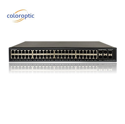 48 cổng Gigabit Poe Switch QoS 10/100/1000M POE, 6*10GE SFP+ cổng