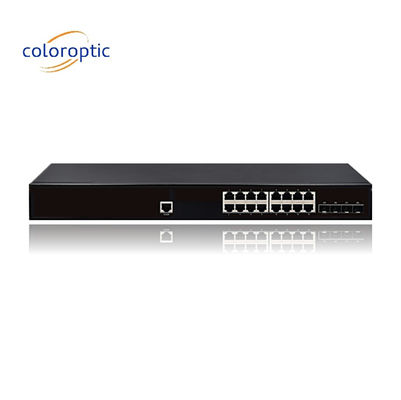 IEEE802.3 Lớp 2 POE Switch 16 4GE SFP Cổng 10/100/1000M 1 Console Auto MDI/MDIX