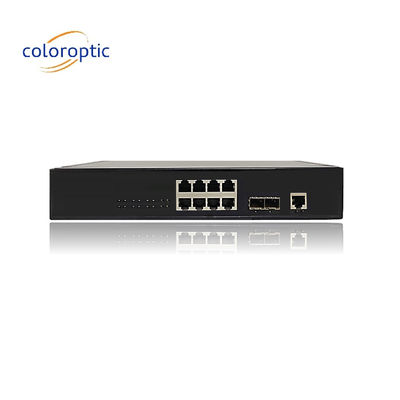 Chuyển mạch Poe hiệu quả 8 cổng 10/100/1000M 2 * GE SFP Ethernet Uplink 140W