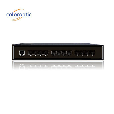 Chuyển đổi Ethernet thông minh công nghiệp với 8GE SFP 4 cổng 10GE SFP+ 1 bảng điều khiển