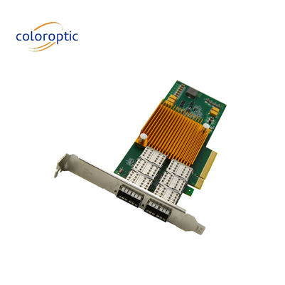 Thẻ mạng Pcie cổng kép 25G Optical NIC Host Bus Adapter PCI Express 2.0