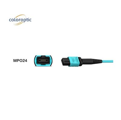 12 lõi MPO Patch Cord Fiber Mode OM3 G652D Độ bền hơn 1000 lần