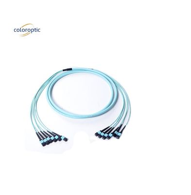 Aqua Color MPO Patch Cord 1m Cable Length Fiber Mode Ưu đãi tuyệt vời