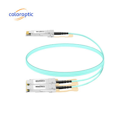 3m AOC DAC Cable 10Gbps 800G OSFP đến 2*400G QSFP112 liên kết