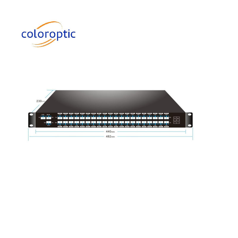 Cáp kép WDM 40CH C21-C60 Dwdm Mux Demux thụ động với cổng 1310nm