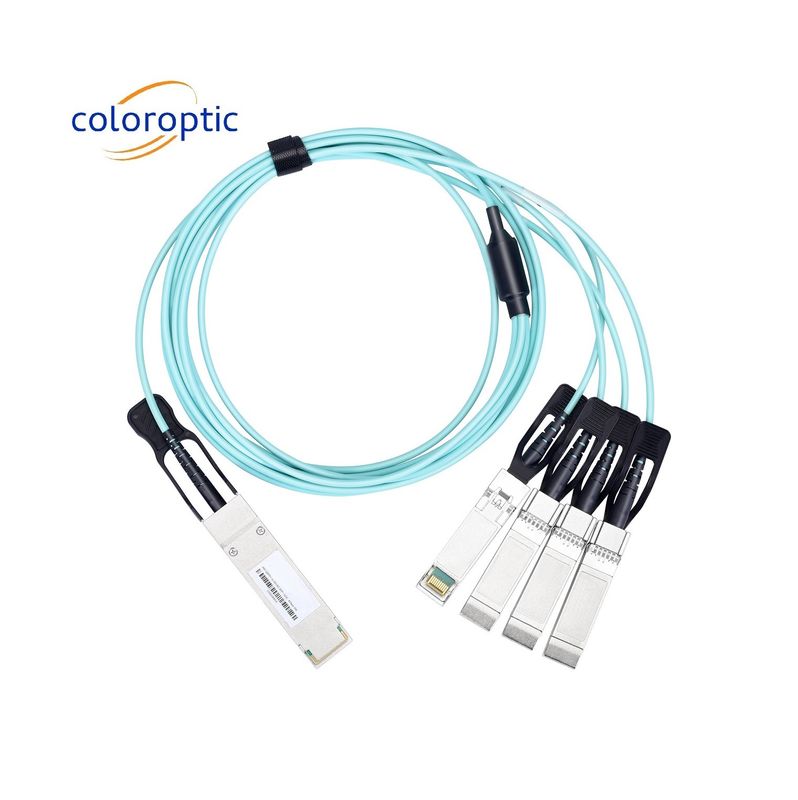 Cáp AOC DAC hoạt động 40G QSFP + đến 4 SFP + 10G Cáp thoát quang 24AWG