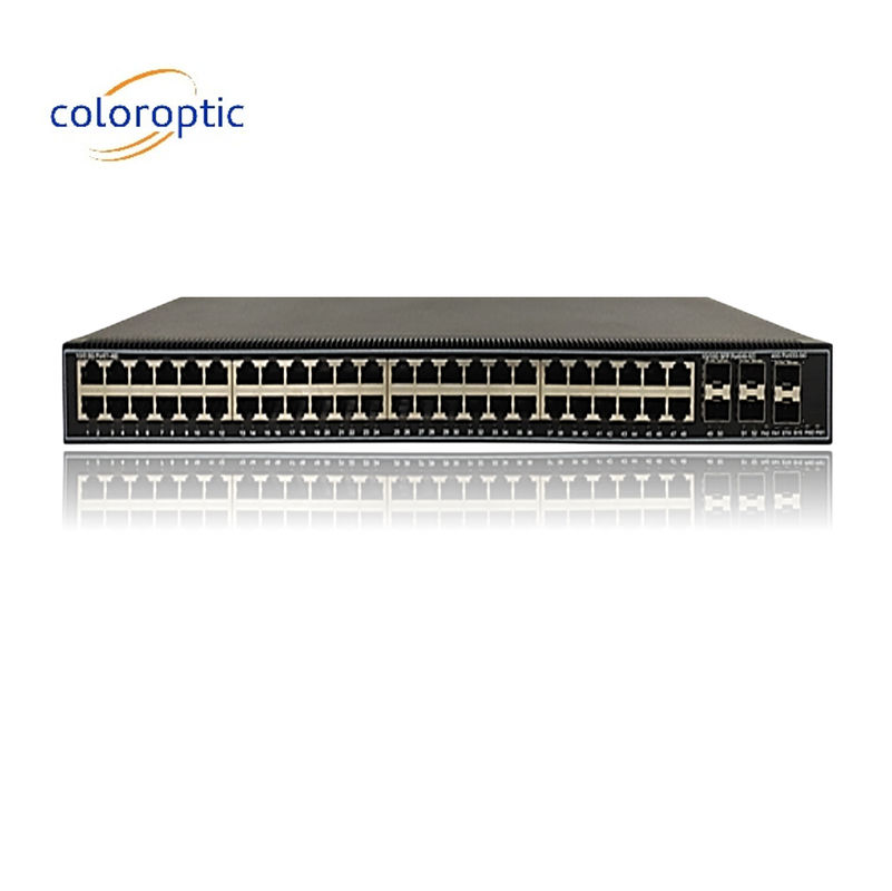 48 cổng Gigabit Poe Switch QoS 10/100/1000M POE, 6*10GE SFP+ cổng