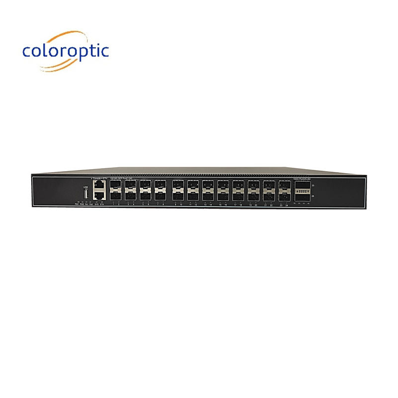 Lớp 3 24 cổng Gigabit Core Network Switch với cổng 24 * 10GE 2 * 100GE