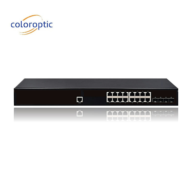 IEEE802.3 Lớp 2 POE Switch 16 4GE SFP Cổng 10/100/1000M 1 Console Auto MDI/MDIX