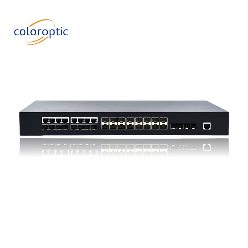 2 Lớp chuyển mạch Poe với 16 cổng SFP 8 COMBO 4 10GE hỗ trợ chuyển đổi tốc độ dây