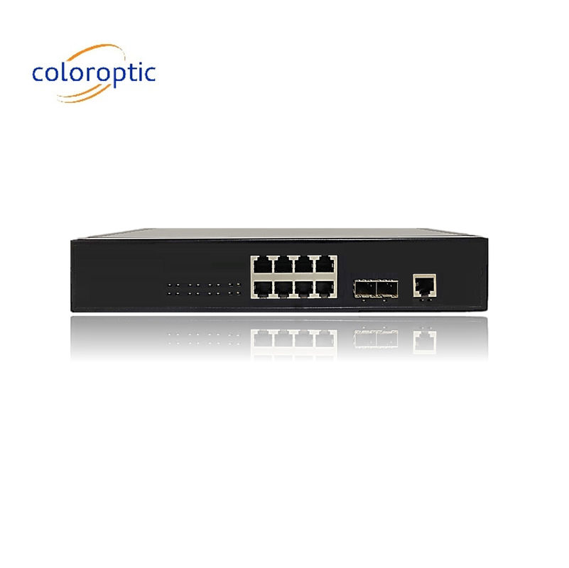 Chuyển mạch Poe hiệu quả 8 cổng 10/100/1000M 2 * GE SFP Ethernet Uplink 140W