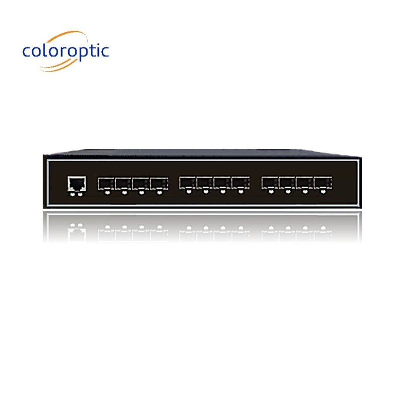 Chuyển đổi Ethernet thông minh công nghiệp với 8GE SFP 4 cổng 10GE SFP+ 1 bảng điều khiển