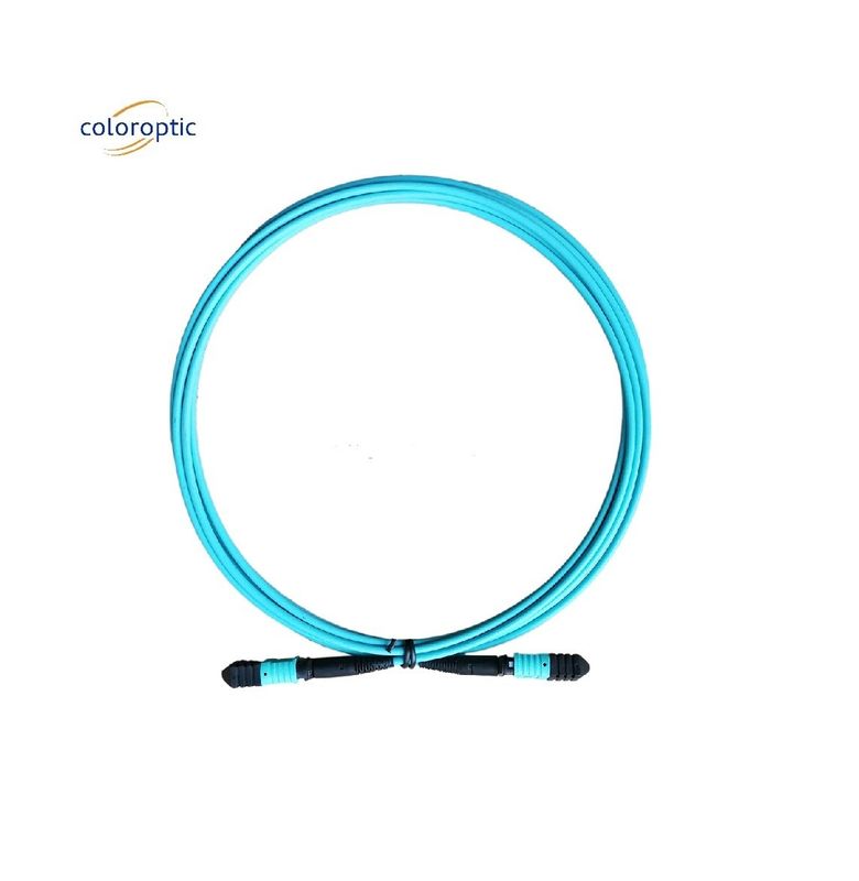 Sợi lớp G652D MPO dây đệm với Aqua Jacket PC kết nối đánh bóng
